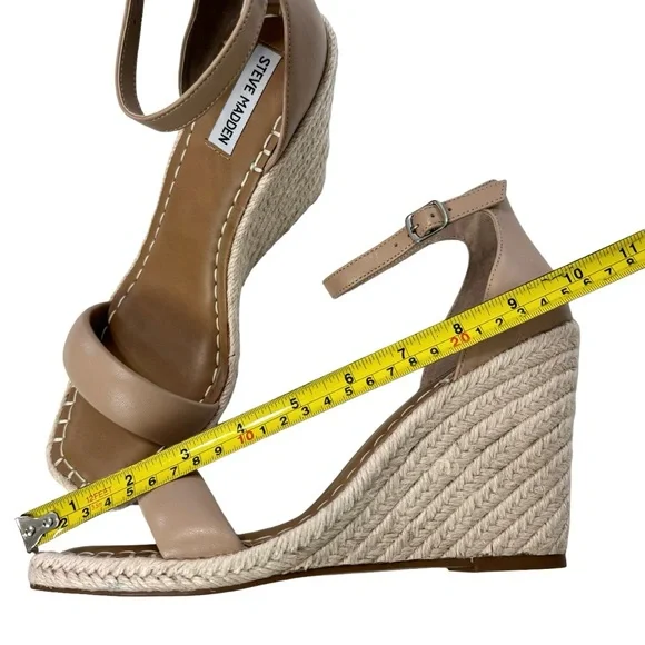 Steve Madden Submit Ankle Strap Espadrille Wedge Sandals Size 10M - Picture 13 of 16